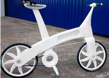3D打印的自行车。