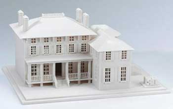 3D打印的建筑模型。