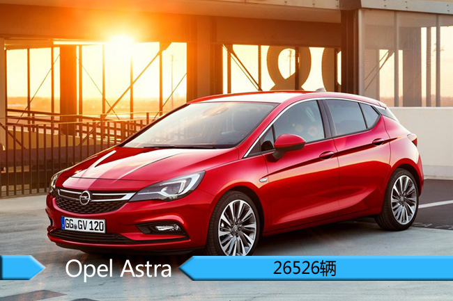 上半年德国汽车销量排行第十名：opel astra
