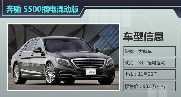 奔驰 S500插电混动版