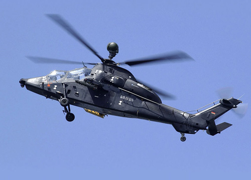 国产某新型武装直升机