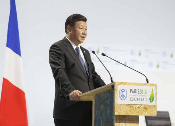 国家主席习近平在巴黎出席气候变化巴黎大会开幕式